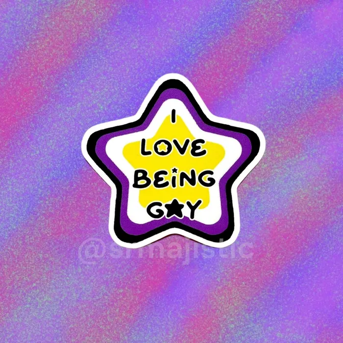 I Love Being Gay Various Pride Star Bumper Stickers Sam Makes Things Earrings I Love Being Gay Various Pride Star Bumper Stickers Sam Makes Things Earrings