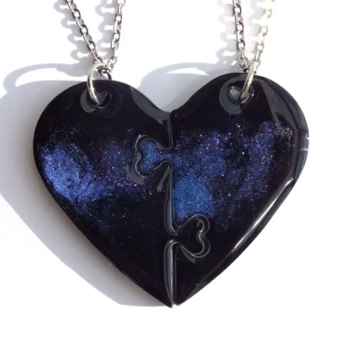 IntoResin Necklaces Love Couple Butterfly Jewelry Pendant Resin Molds