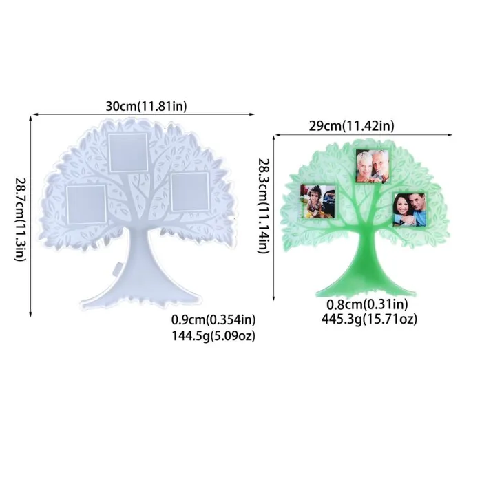 IntoResin Tree of Life Photo Frame Resin Mold Necklaces