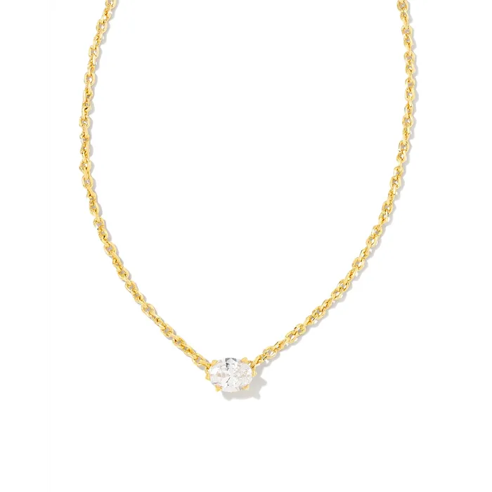 Kendra Scott Necklaces Kendra Scott Cailin Pendant Necklace in Gold with White CZ Kendra Scott Necklaces Kendra Scott Cailin Pendant Necklace in Gold with White CZ