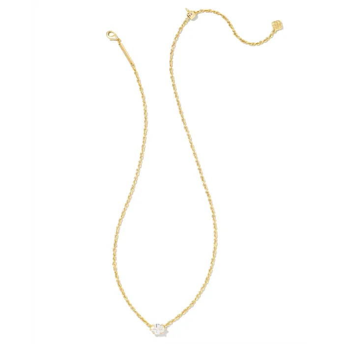 Kendra Scott Necklaces Kendra Scott Cailin Pendant Necklace in Gold with White CZ Kendra Scott Necklaces Kendra Scott Cailin Pendant Necklace in Gold with White CZ