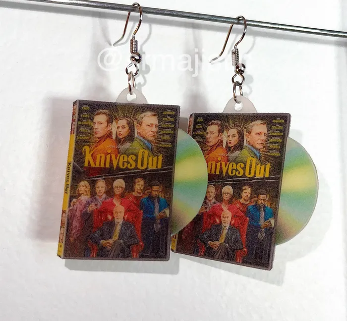 Knives Out 2019 DVD 2D detailed Handmade Earrings Sam Makes Things Earrings