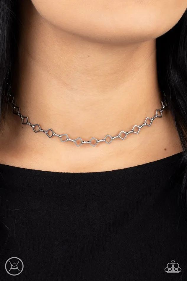 Necklaces Paparazzi Jewelry Paparazzi Necklace AFrame AGame Silver