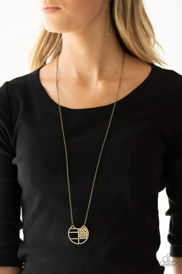 Necklaces Paparazzi Jewelry Paparazzi Necklace Abstract Aztec Brass