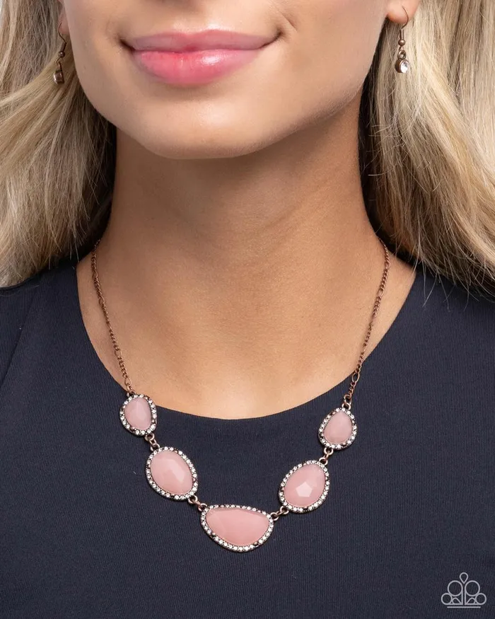 Necklaces Paparazzi Jewelry Paparazzi Necklace Active GLISTENING Copper