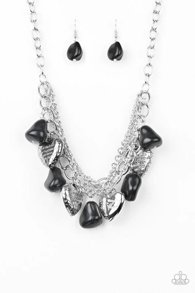 Necklaces Paparazzi Jewelry Paparazzi Necklace Change Of Heart Black