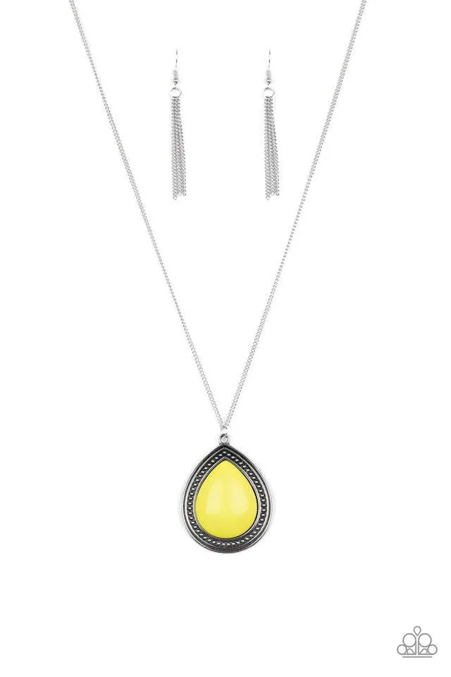 Necklaces Paparazzi Jewelry Paparazzi Necklace Chroma Courageous Yellow