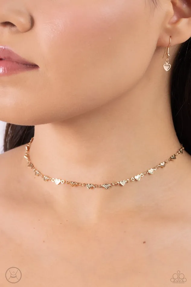 Necklaces Paparazzi Jewelry Paparazzi Necklace Cupid Catwalk Gold