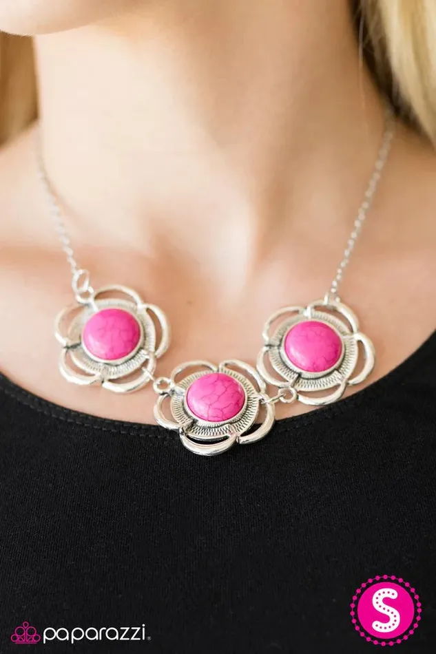 Necklaces Paparazzi Jewelry Paparazzi Necklace Daisy DUNES Pink