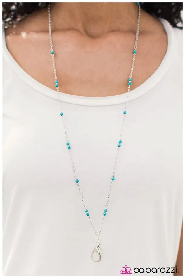 Necklaces Paparazzi Jewelry Paparazzi Necklace Desert Oasis Blue