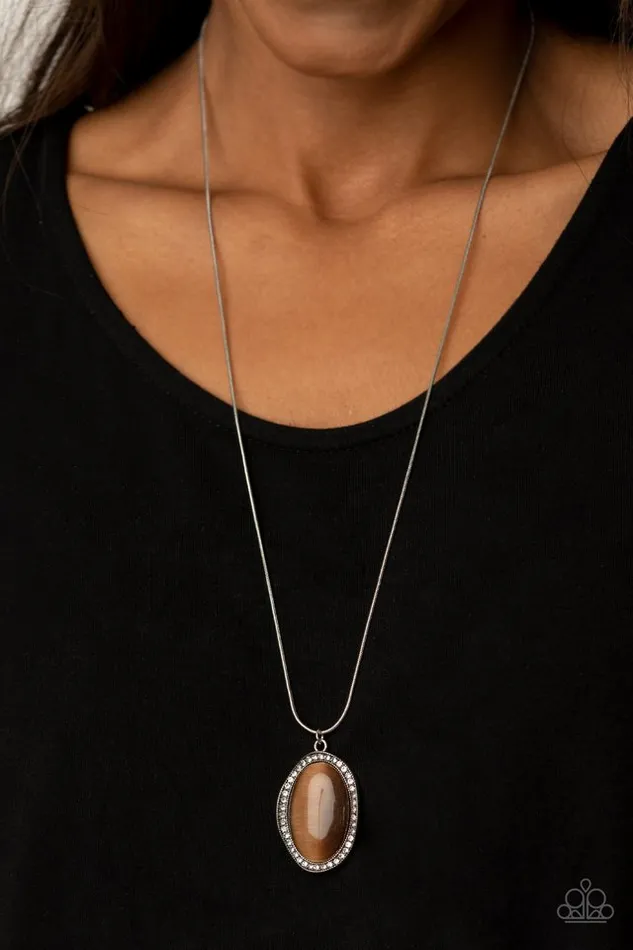 Necklaces Paparazzi Jewelry Paparazzi Necklace GLISTEN To This Brown