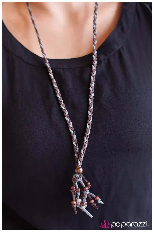 Necklaces Paparazzi Jewelry Paparazzi Necklace I Could Be SUEDE Brown