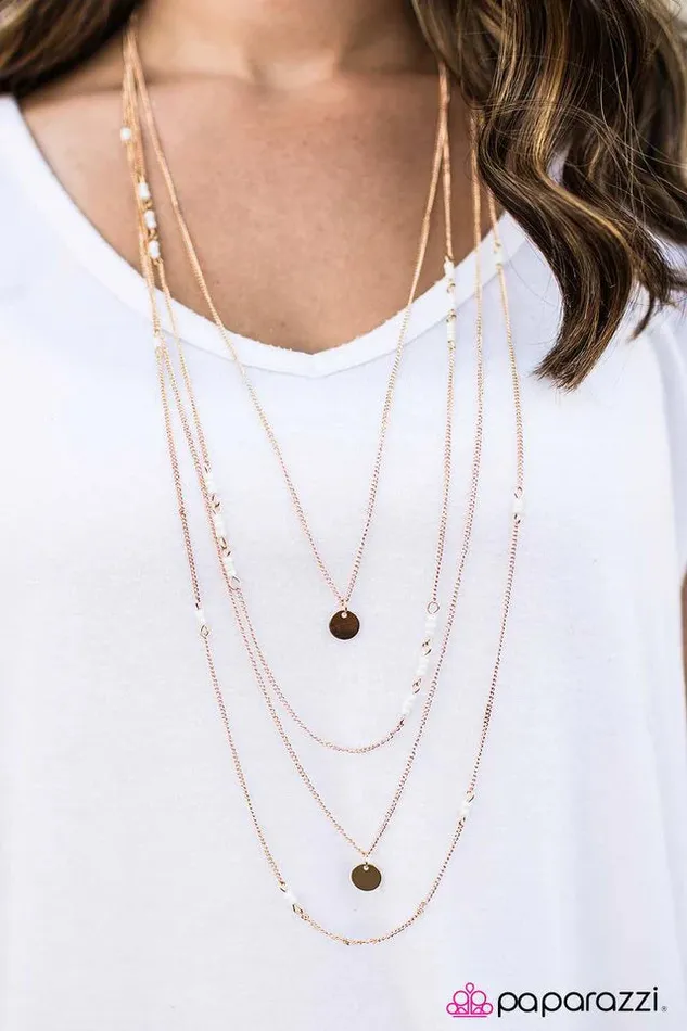 Necklaces Paparazzi Jewelry Paparazzi Necklace Id Wanna BEAD Me Too White