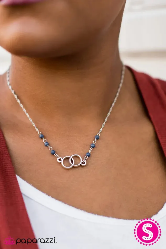 Necklaces Paparazzi Jewelry Paparazzi Necklace If You Cant BEAD Them Join Them Blue