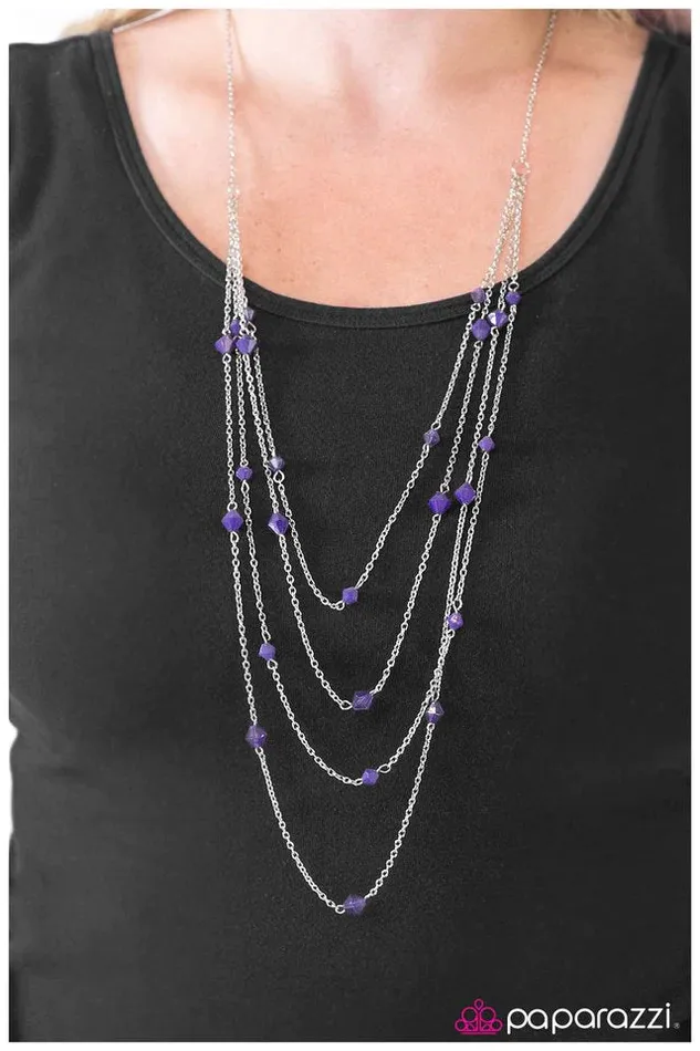 Necklaces Paparazzi Jewelry Paparazzi Necklace Just Enough Purple