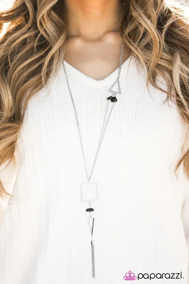 Necklaces Paparazzi Jewelry Paparazzi Necklace Just GEO With It Black