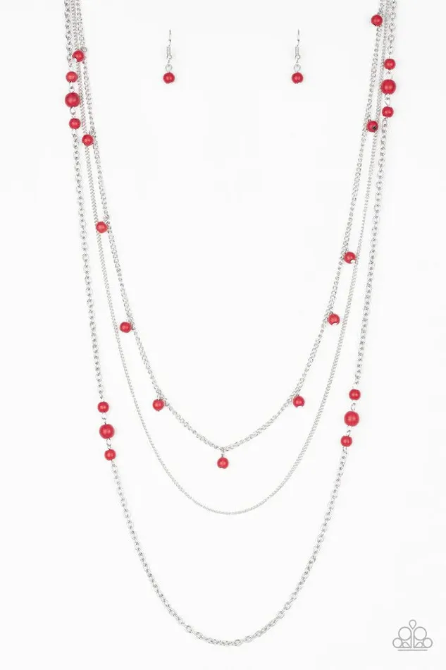 Necklaces Paparazzi Jewelry Paparazzi Necklace Laying The Groundwork Red