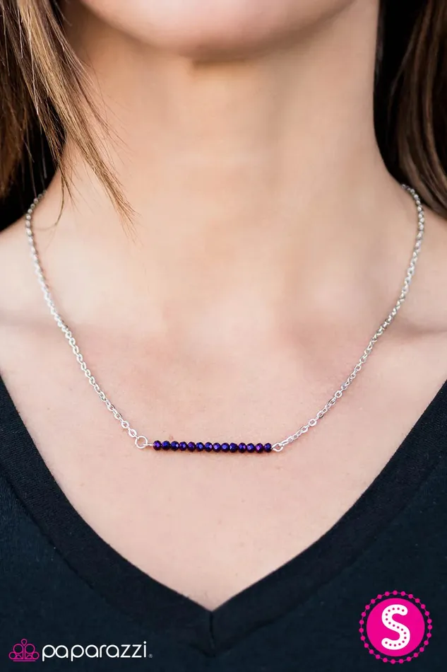 Necklaces Paparazzi Jewelry Paparazzi Necklace Less Talk More Sparkle Purple