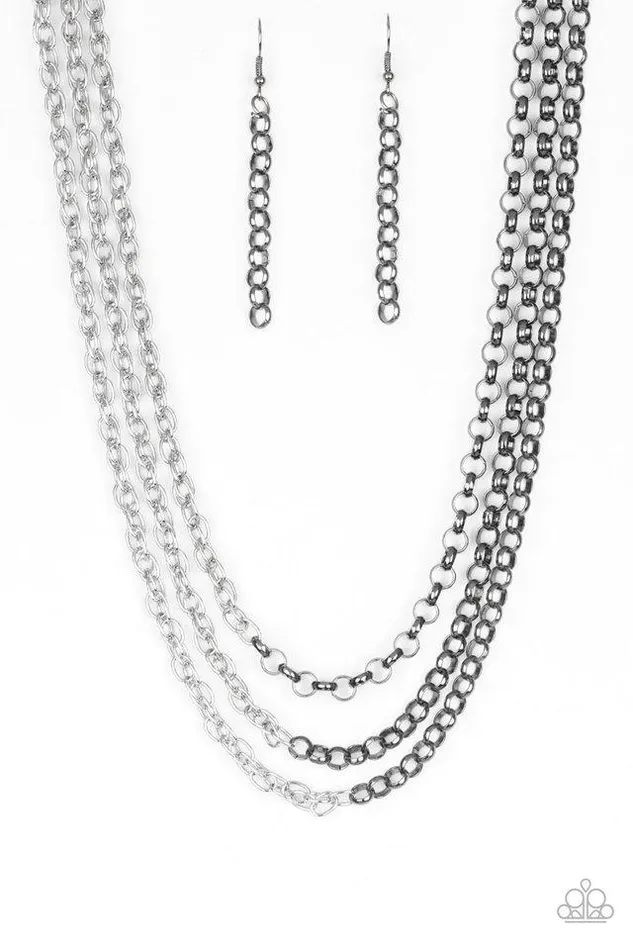 Necklaces Paparazzi Jewelry Paparazzi Necklace Metro Madness Black