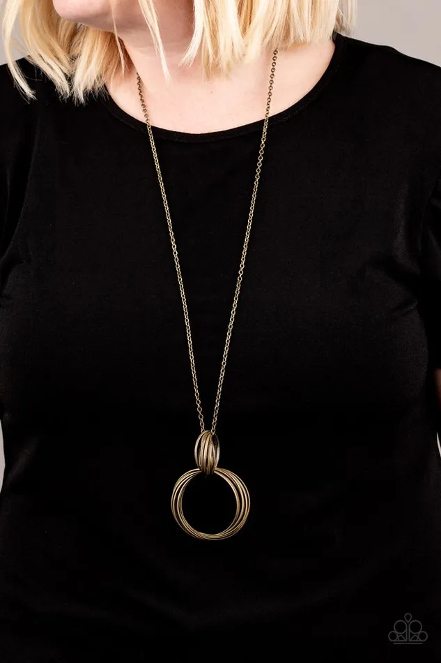 Necklaces Paparazzi Jewelry Paparazzi Necklace My Ears Are Ringing Brass