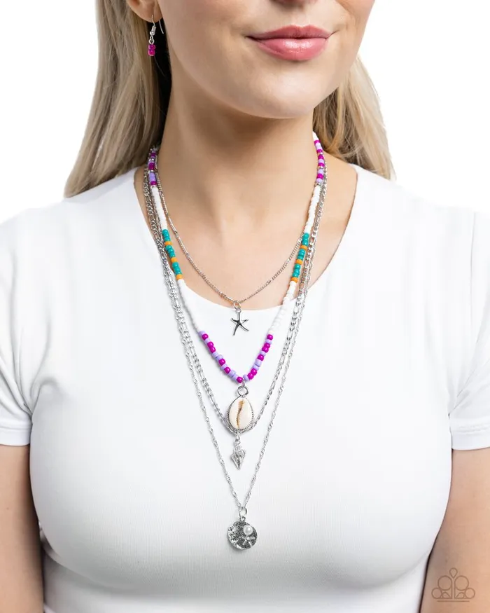 Necklaces Paparazzi Jewelry Paparazzi Necklace Oceanic Obligato Purple