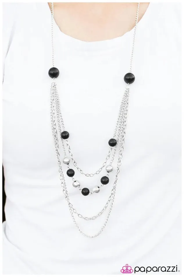 Necklaces Paparazzi Jewelry Paparazzi Necklace Roman Holiday Black