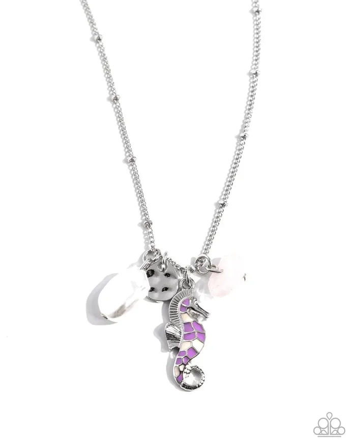 Necklaces Paparazzi Jewelry Paparazzi Necklace Seahorse Shimmer Purple Necklaces Paparazzi Jewelry Paparazzi Necklace Seahorse Shimmer Purple