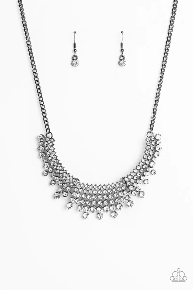 Necklaces Paparazzi Jewelry Paparazzi Necklace Shimmering Song Black