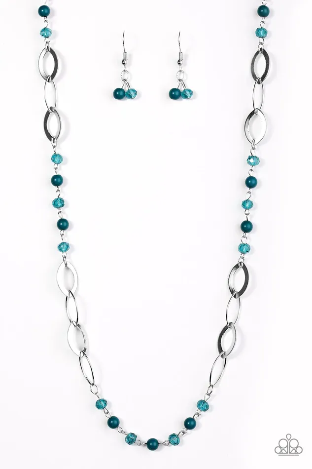 Necklaces Paparazzi Jewelry Paparazzi Necklace Sparkling Sophistication Blue