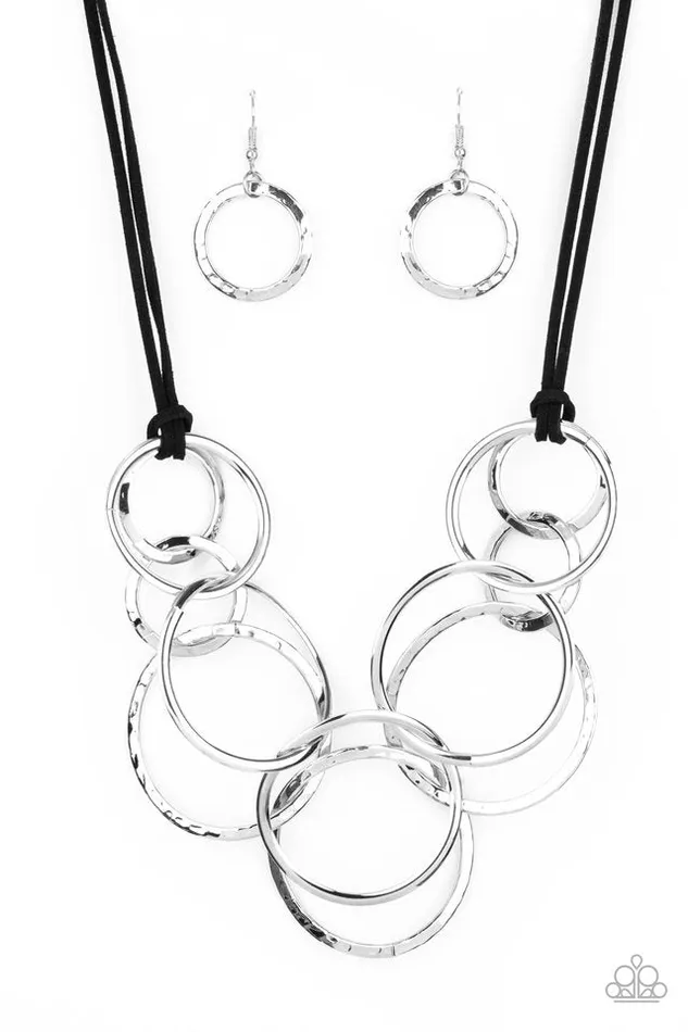 Necklaces Paparazzi Jewelry Paparazzi Necklace Spiraling Out of COUTURE Silver Necklaces Paparazzi Jewelry Paparazzi Necklace Spiraling Out of COUTURE Silver