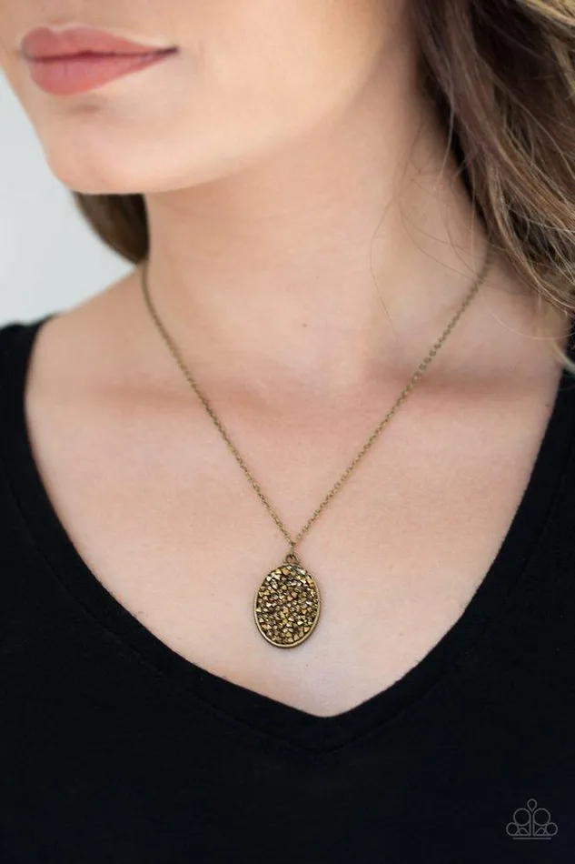 Necklaces Paparazzi Jewelry Paparazzi Necklace StarCrossed Stargazer Brass