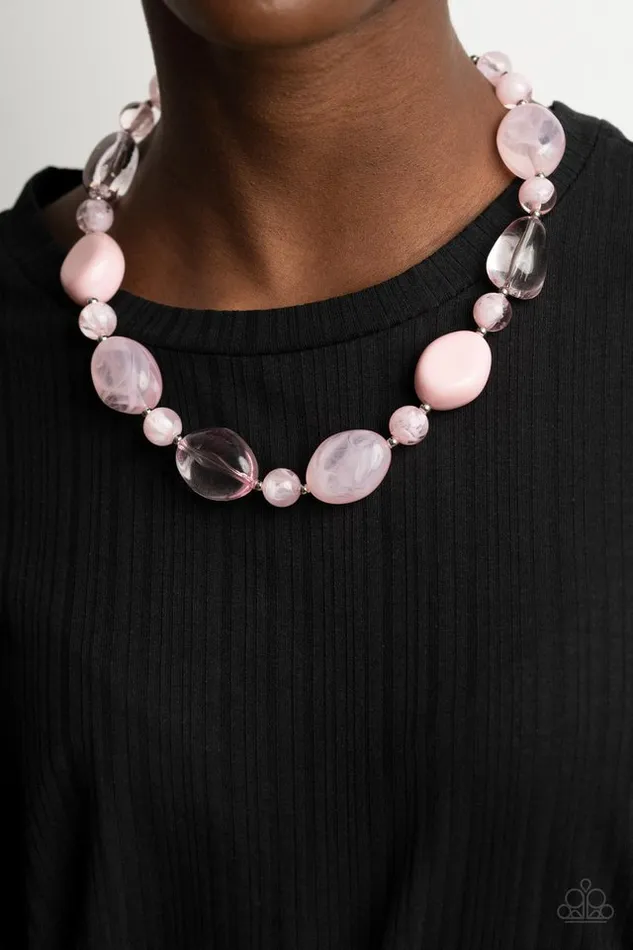 Necklaces Paparazzi Jewelry Paparazzi Necklace Staycation Stunner Pink