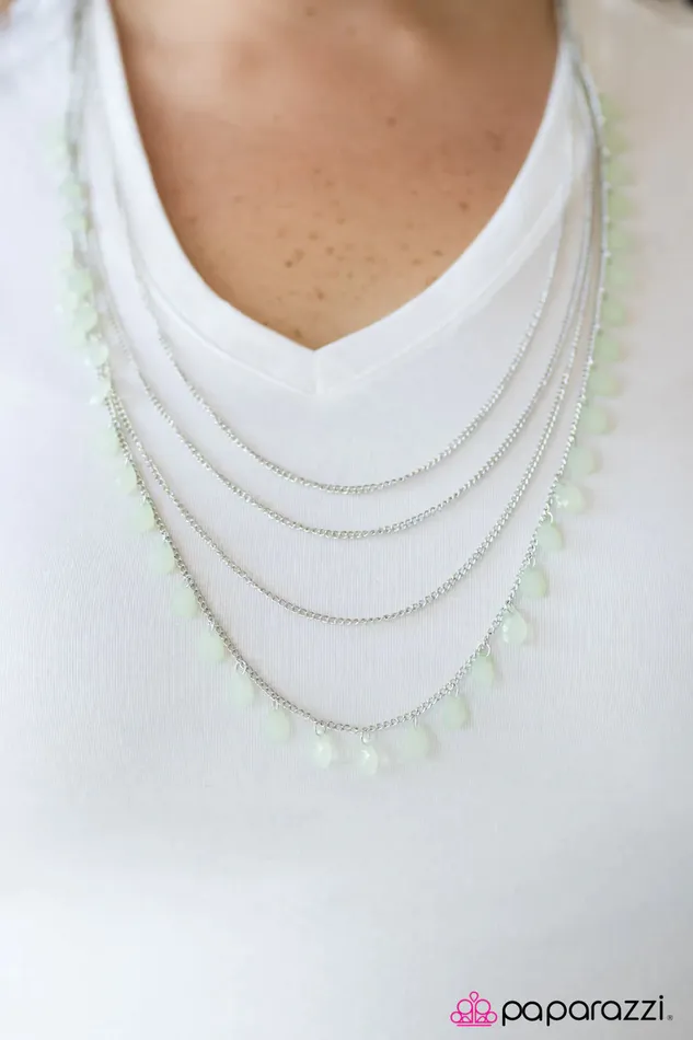 Necklaces Paparazzi Jewelry Paparazzi Necklace Summer Showers Green