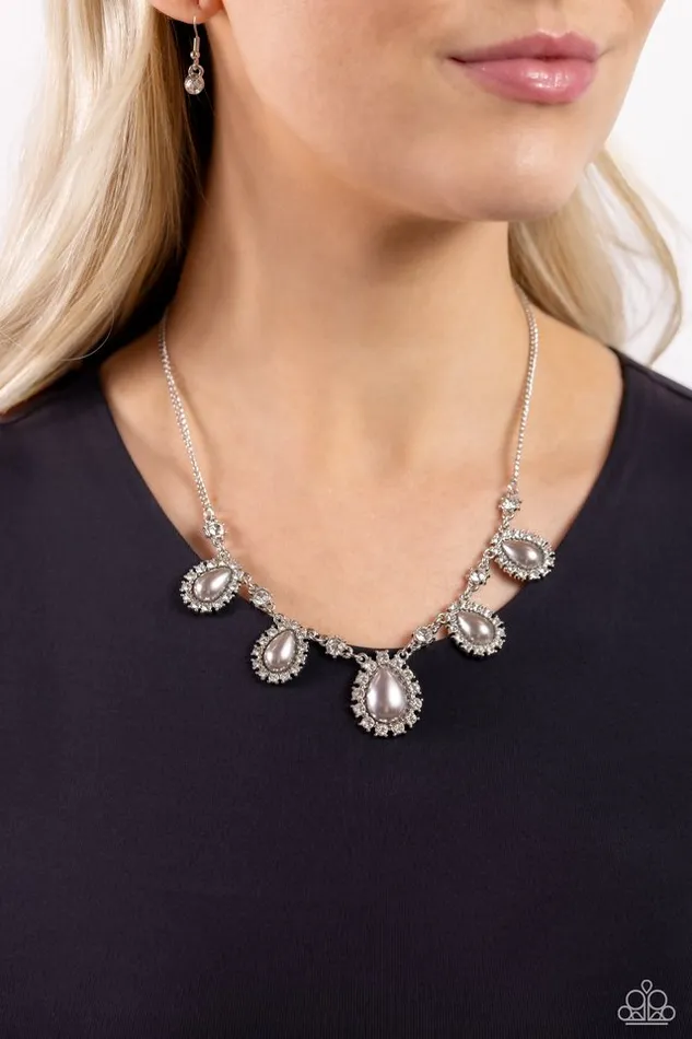 Necklaces Paparazzi Jewelry Paparazzi Necklace Teardrop Team Silver