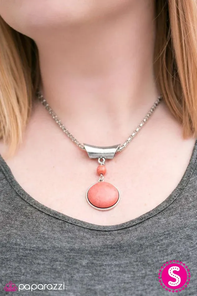Necklaces Paparazzi Jewelry Paparazzi Necklace The Electric Slide Orange