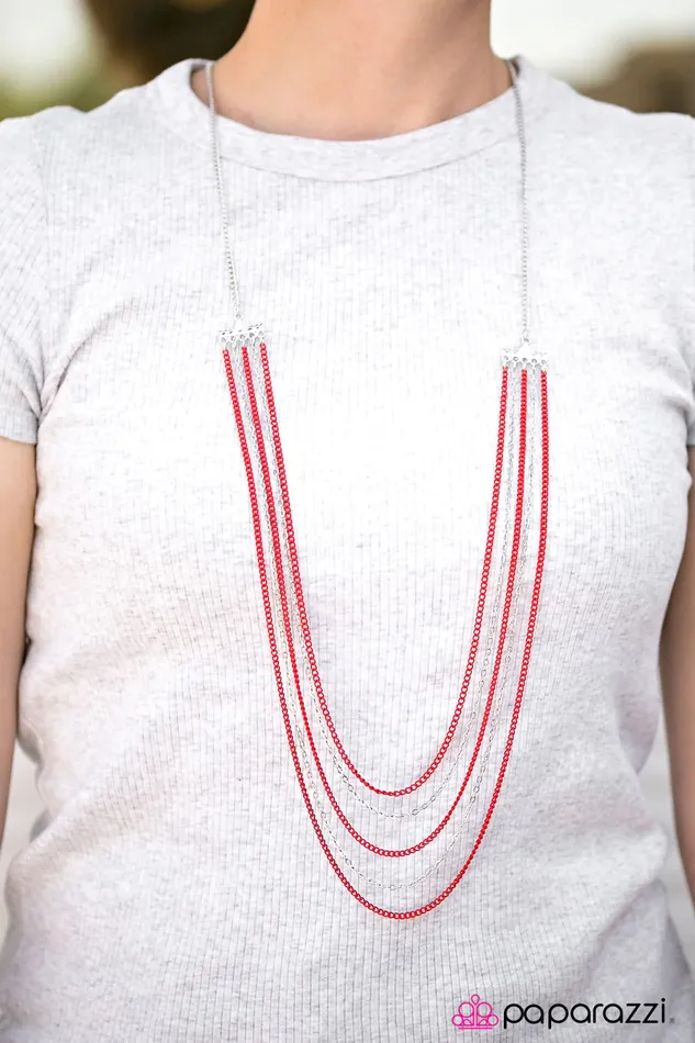 Necklaces Paparazzi Jewelry Paparazzi Necklace The Rebel In Me Red