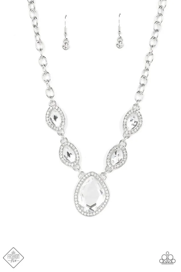 Necklaces Paparazzi Jewelry Paparazzi Necklace The Upper Echelon White Necklaces Paparazzi Jewelry Paparazzi Necklace The Upper Echelon White
