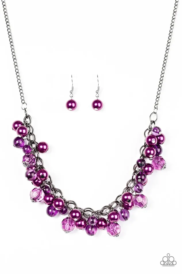 Necklaces Paparazzi Jewelry Paparazzi Necklace Time To RUNWAY Purple