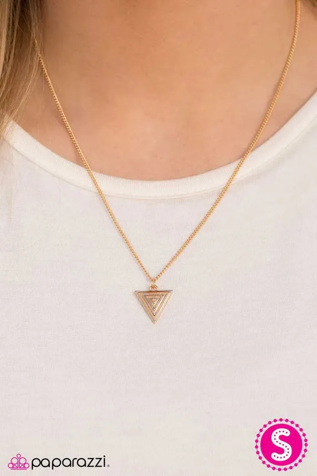 Necklaces Paparazzi Jewelry Paparazzi Necklace TRI and Catch Me Gold