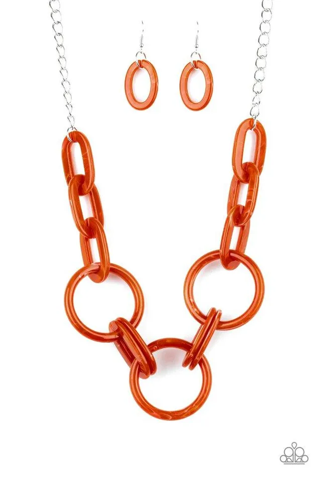 Necklaces Paparazzi Jewelry Paparazzi Necklace Turn Up The Heat Orange