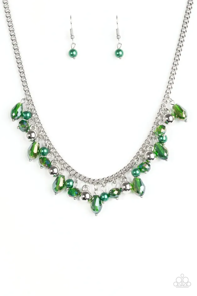 Necklaces Paparazzi Necklace Glammed If I Do Glammed If I Dont Green Paparazzi Jewelry