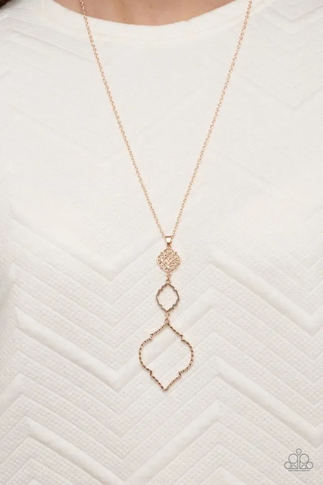 Necklaces Paparazzi Necklace Marrakesh Mystery Rose Gold Paparazzi Jewelry
