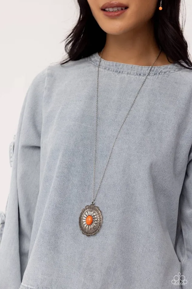 Necklaces Paparazzi Necklace Mojave Mirage Orange Paparazzi Jewelry