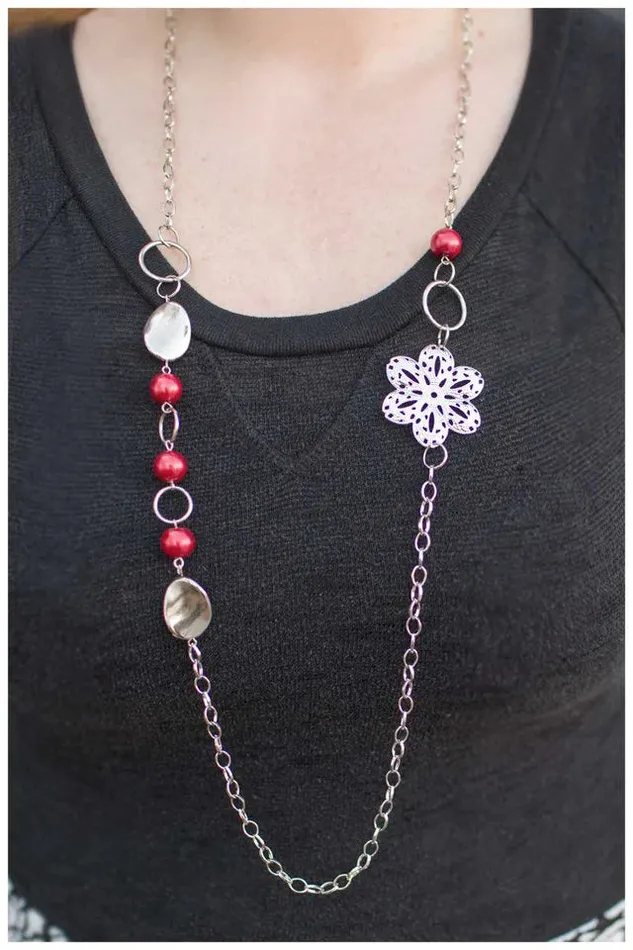Necklaces Paparazzi Necklace Not So Ordinary Red Paparazzi Jewelry