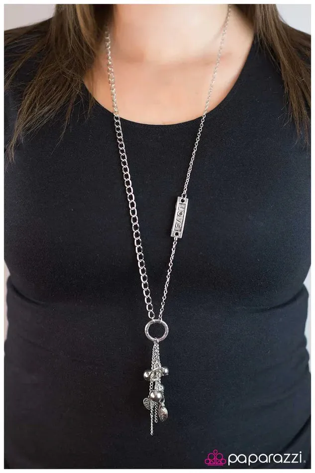 Necklaces Paparazzi Necklace One Love Silver Paparazzi Jewelry