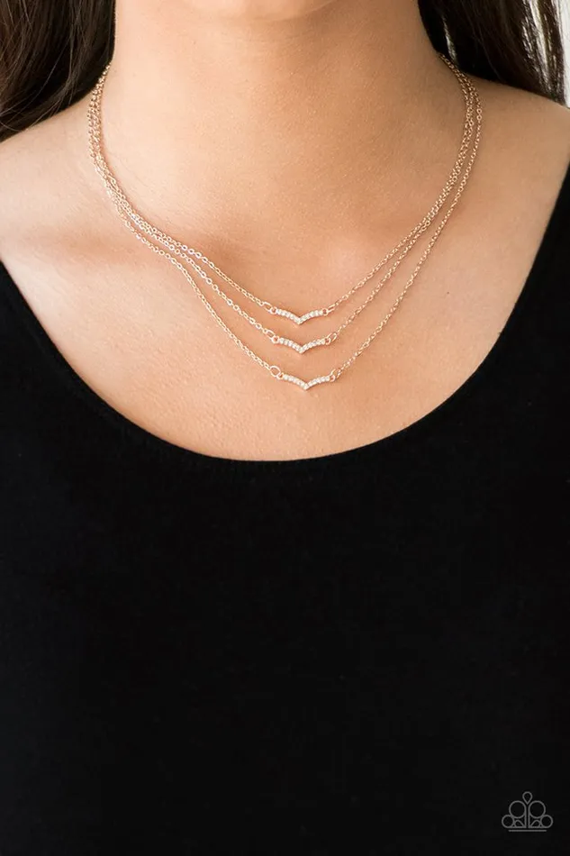 Necklaces Paparazzi Necklace Pretty Petite Rose Gold Paparazzi Jewelry