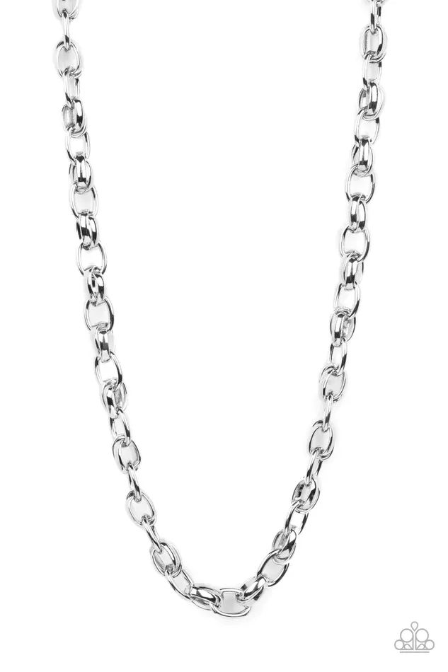 Necklaces Paparazzi Necklace Rookie of the Year Silver Paparazzi Jewelry