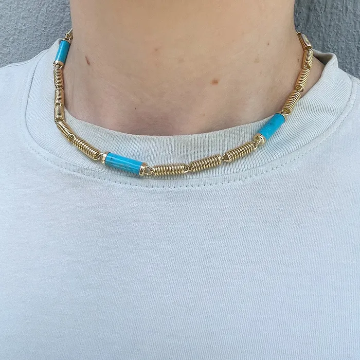 Necklaces Seaman Schepps Seaman Schepps Turquoise Verona Chain Necklace