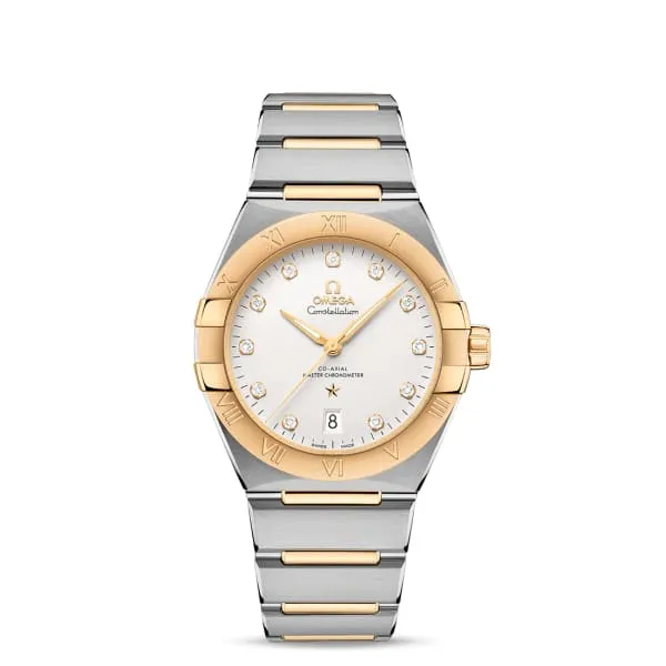 Omega Bracelets Omega Constellation 39mm Watch Ref 13120392052002 Silver Diamond Index Dial 18K Yellow Gold Bezel Two Tone Stainless Steel 18K Yellow Gold Bracelet Omega Bracelets Omega Constellation 39mm Watch Ref 13120392052002 Silver Diamond Index Dial 18K Yellow Gold Bezel Two Tone Stainless Steel 18K Yellow Gold Bracelet