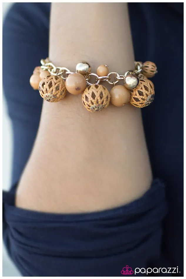 Paparazzi Bracelet An EIFFEL Of Wonder Yellow Paparazzi Jewelry Bracelets